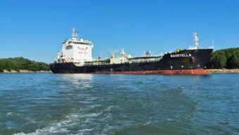 TULCEA: Trafic maritim blocat temporar pe Canalul Sulina, după ce nava BAUSTELLA a eșuat