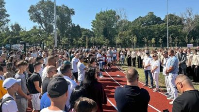 Singura pistă de atletism funcțională din Constanța, inaugurată la Palatul Copiilor