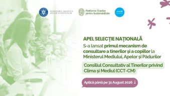 AUDIO | A început procesul de selecție pentru Consiliul Consultativ al Tinerilor privind Clima și Mediul