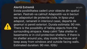 TULCEA: Mesaj RO-Alert pentru zona de nord-est a județului