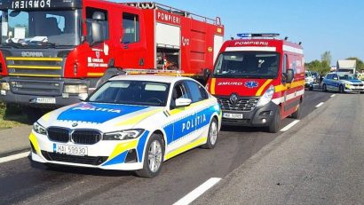 Accident rutier pe autostrada A4, în apropiere de localitatea Cumpăna