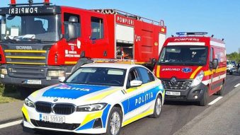 Accident rutier pe A2, sensul Constanța – București: trei autoturisme implicate, trei persoane evaluate medical
