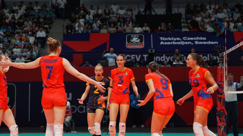 Al treilea meci pentru România la Campionatul European de volei feminin