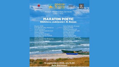 La Biblioteca Județeană Constanța are loc Maratonul liric al poeților invitați la cea de-a VII-a ediție a Festivalului Internațional „Poezie la Nisip”