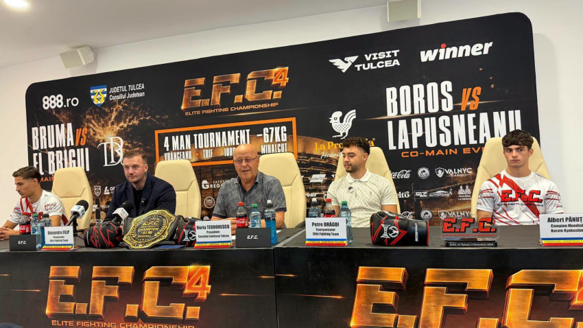 Competiția „Elite Fighting Championship – Noaptea Campionilor” se va desfășura la Tulcea