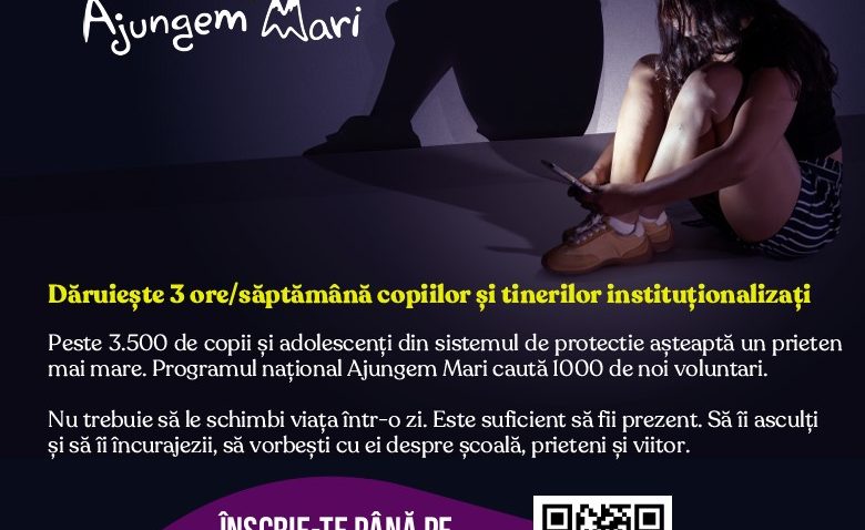 CONSTANȚA: Asociația Ajungem MARI caută 40 de voluntari care să fie modele pentru copiii instituționalizați