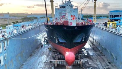 TULCEA: Șantierul naval începe construcția unui doc plutitor uriaș