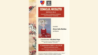 Poeta timișoreană Anca-Iulia Beidac, invitată la Cenaclul Bibliotecii Județene Constanța
