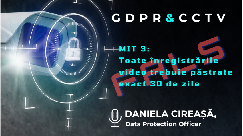 GDPR și CCTV: Mitul că „toate înregistrările video trebuie păstrate exact 30 de zile” este fals