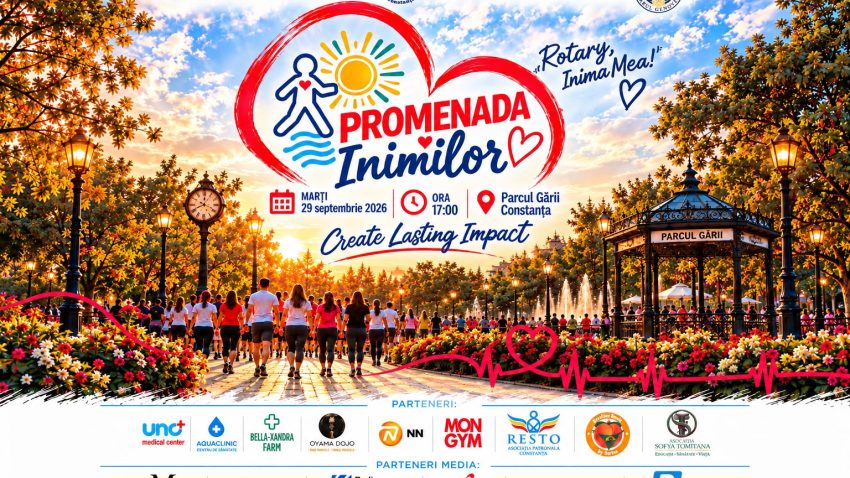 CONSTANȚA: „Promenada Inimilor 2026”. Evenimentul face parte din campania „Rotary, Inima Mea!”