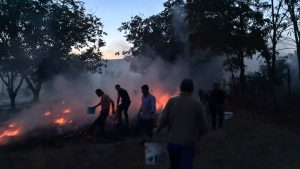 TULCEA: Jandarmii constănțeni de la Gruparea Mobilă „Tomis” au intervenit pentru stingerea unui incendiu în Izvoarele