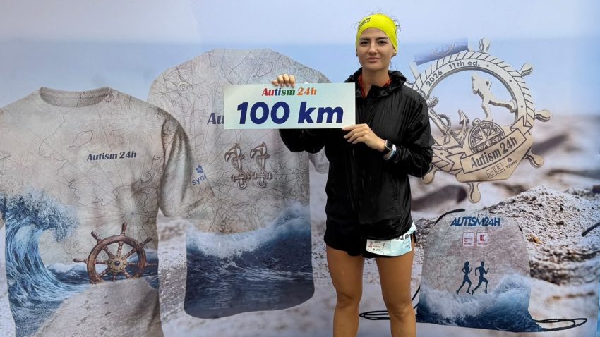 Estera Neagu, jandarmeriță la IJJ Constanța, a parcurs 126 de kilometri în 24 de ore la ultramaratonul „Autism24”