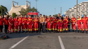 Exercițiu demonstrativ de descarcerare, organizat de ISU Dobrogea cu prilejul Zilei Pompierilor din România