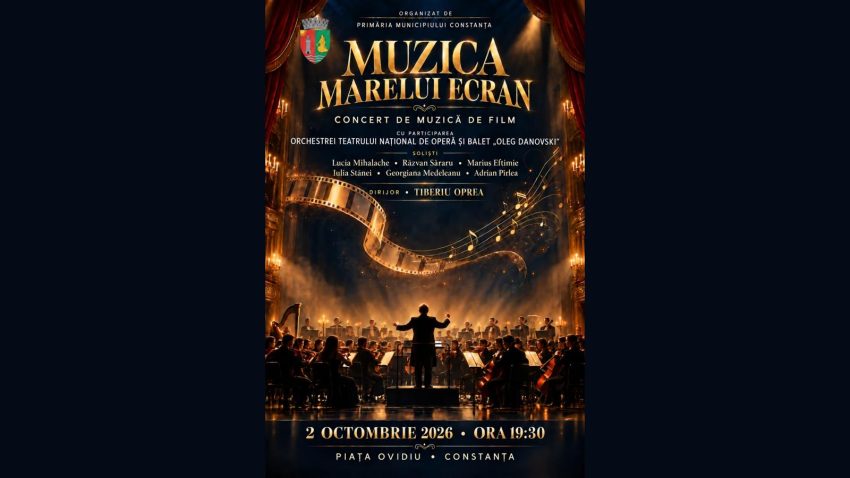 CONSTANȚA: „Muzica Marelui Ecran”, în Piața Ovidiu