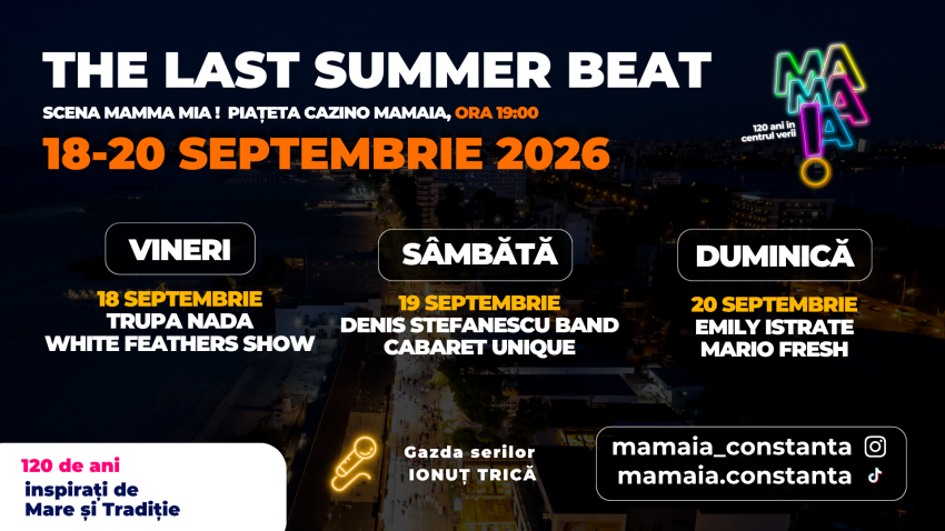 Staţiunea Mamaia încheie sezonul estival cu trei seri de concerte live în Piaţeta Cazino