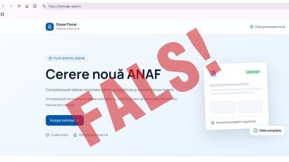 ANAF atrage atenția asupra unor tentative de fraudă prin intermediul unor site-uri false