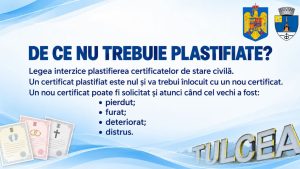 Certificatele de stare civilă plastifiate trebuie înlocuite. Unde se depun cererile în Tulcea