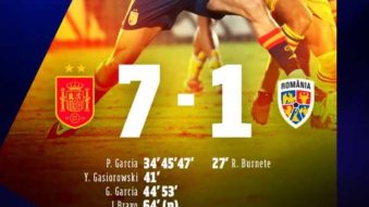 Fotbal: România, surclasată de Spania cu 7-1, în preliminariile Campionatului European U21