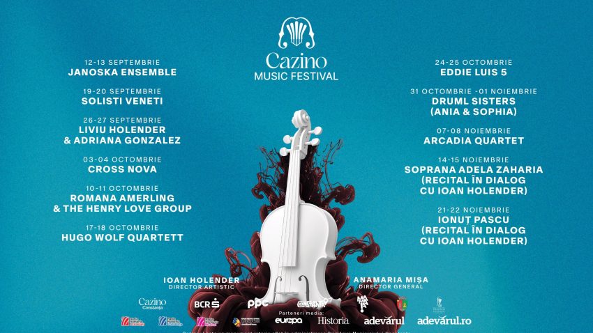 Din 18 octombrie, tarif special pentru elevi, studenți și seniori la concertele duminicale din cadrul Cazino Music Festival  