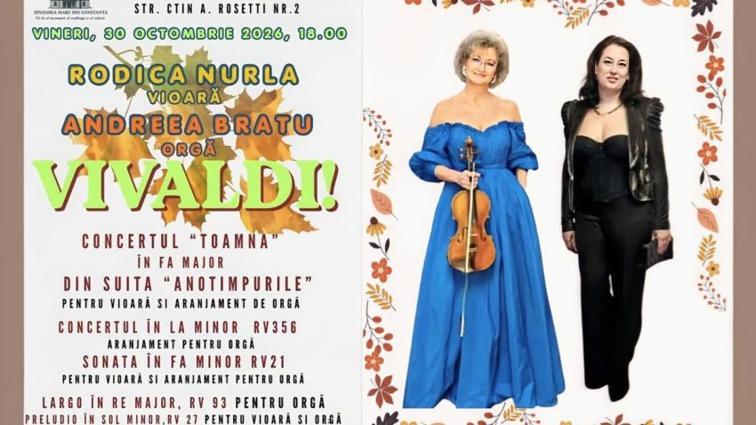 Sinagoga Mare din Constanța găzduiește concertul „Vivaldi!”
