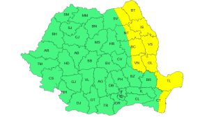 COD GALBEN de vânt puternic în Dobrogea