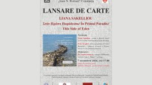 „În Primul Paradis”, un volum în ediție trilingvă, va fi lansat la Biblioteca Județeană „Ioan N. Roman” Constanța