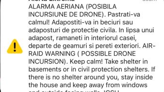 Mesaj RO-ALERT pentru locuitorii din zona de Nord a județului TULCEA