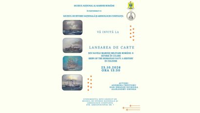 Lansarea volumului „Din navele Marinei Militare Române: O istorie în culori. Ships of the Romanian Navy: A history in colours” are loc la sediul MINAC