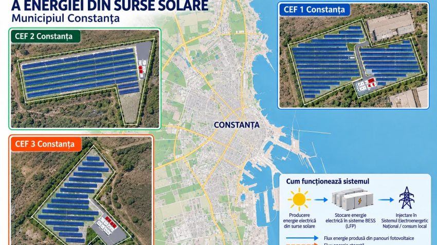 Trei centrale fotovoltaice vor fi realizate în municipiul Constanța